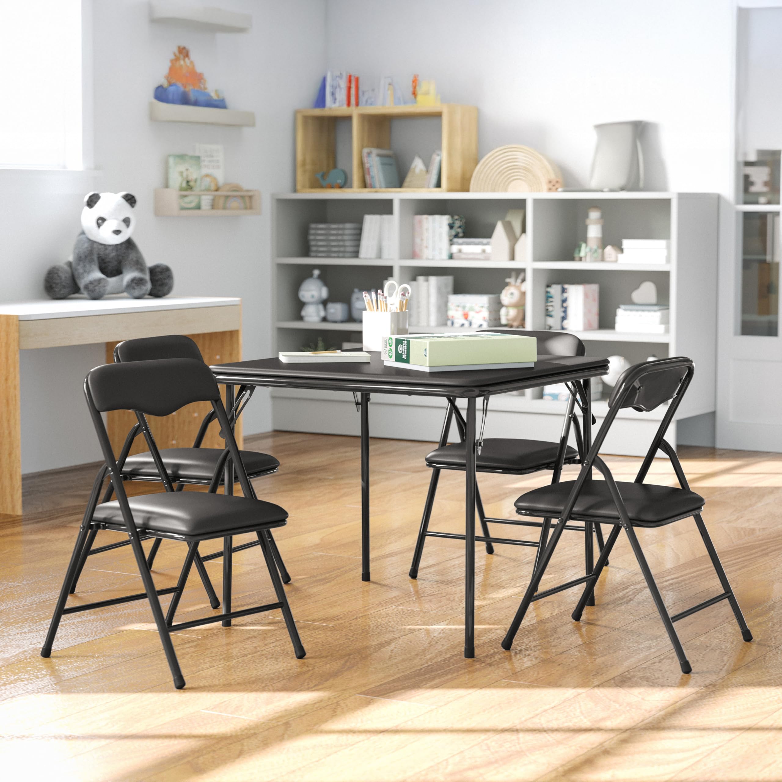 Amazon.com: Flash Furniture Mindy Kids 5-Piece Folding Table and